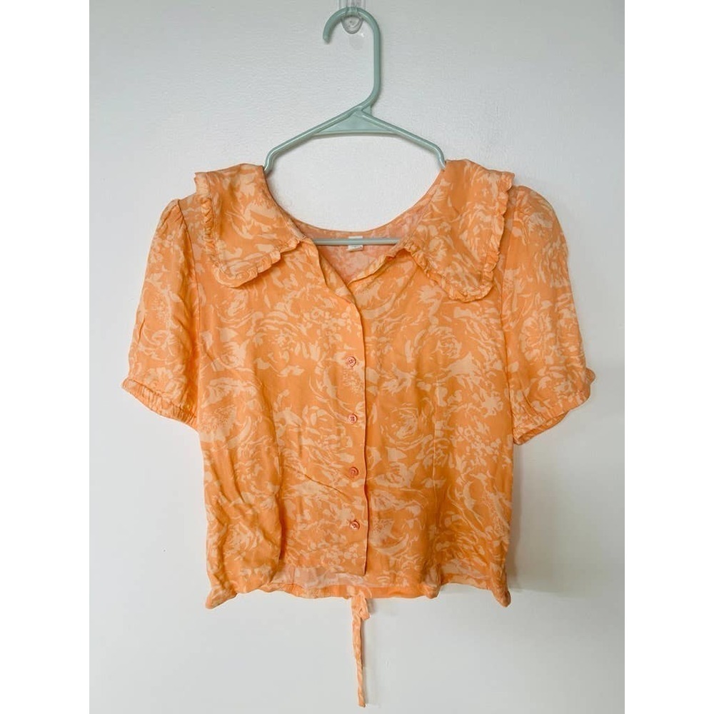 BP. Floral Peter Pan Collar Top Blouse - Picture 2 of 5
